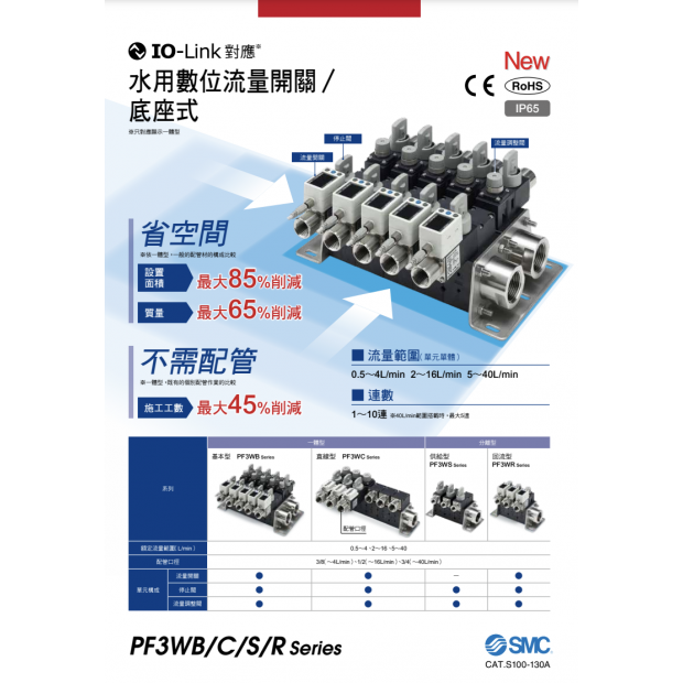 水用數位流量開關/底座式 PF3WB/C/S/R系列