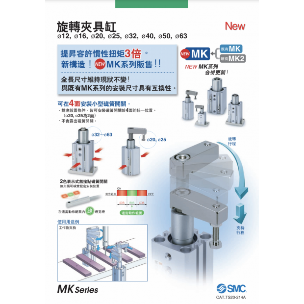 旋轉夾具缸 MK系列